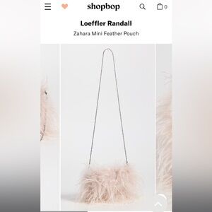Loeffler Randall Zahara Oyster Feather Clutch NWT